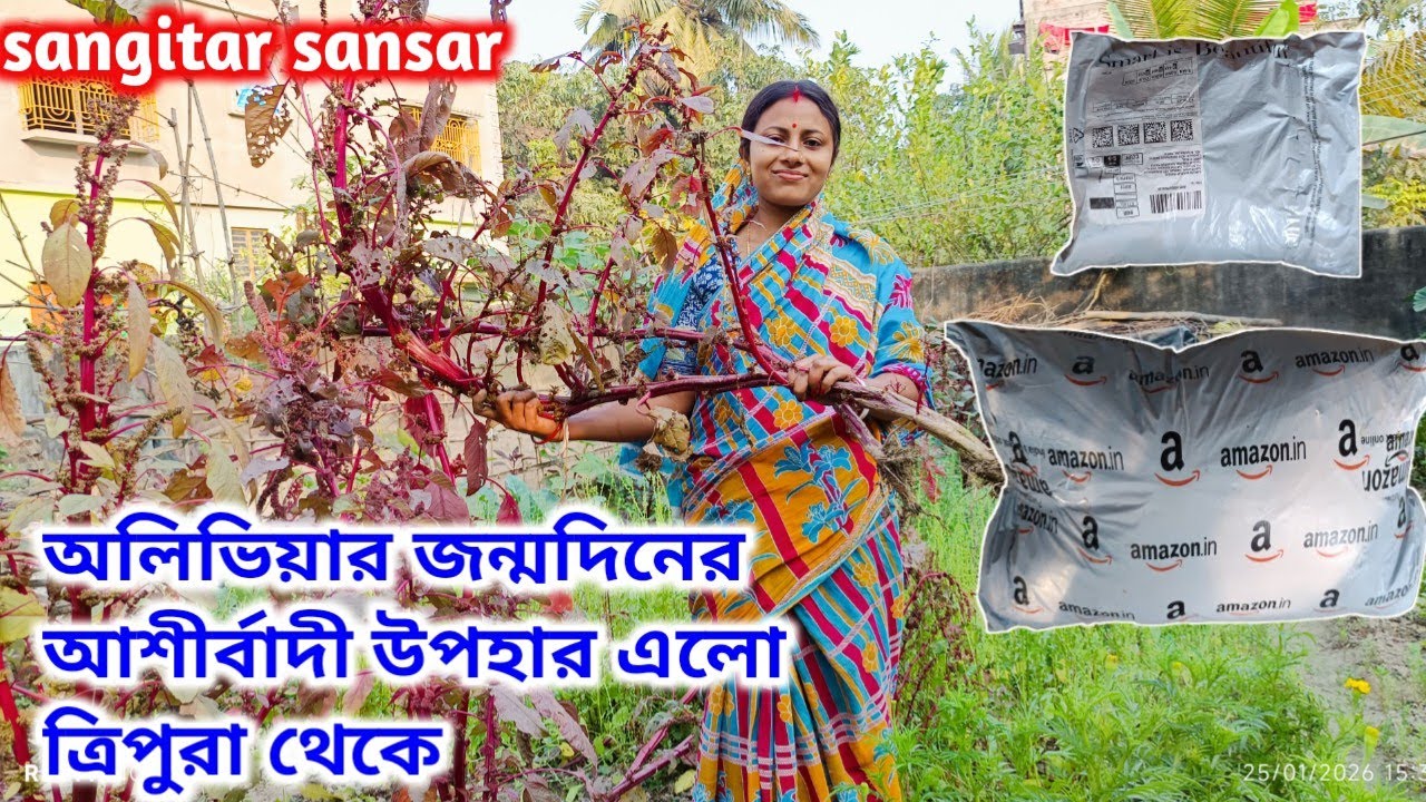 অলিভিয়ার জন্মদিনের আশীর্বাদী উপহার ত্রিপুরা থেকে শ্রদ্ধেয় দিদিভাই পাঠালেন!sangitar sansar 
