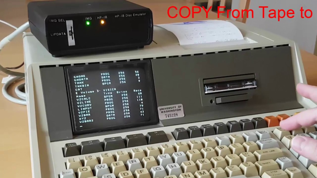 HP 85 (HP-85A)  vintage computer with HP-IB Disc Emulator - Load the original software