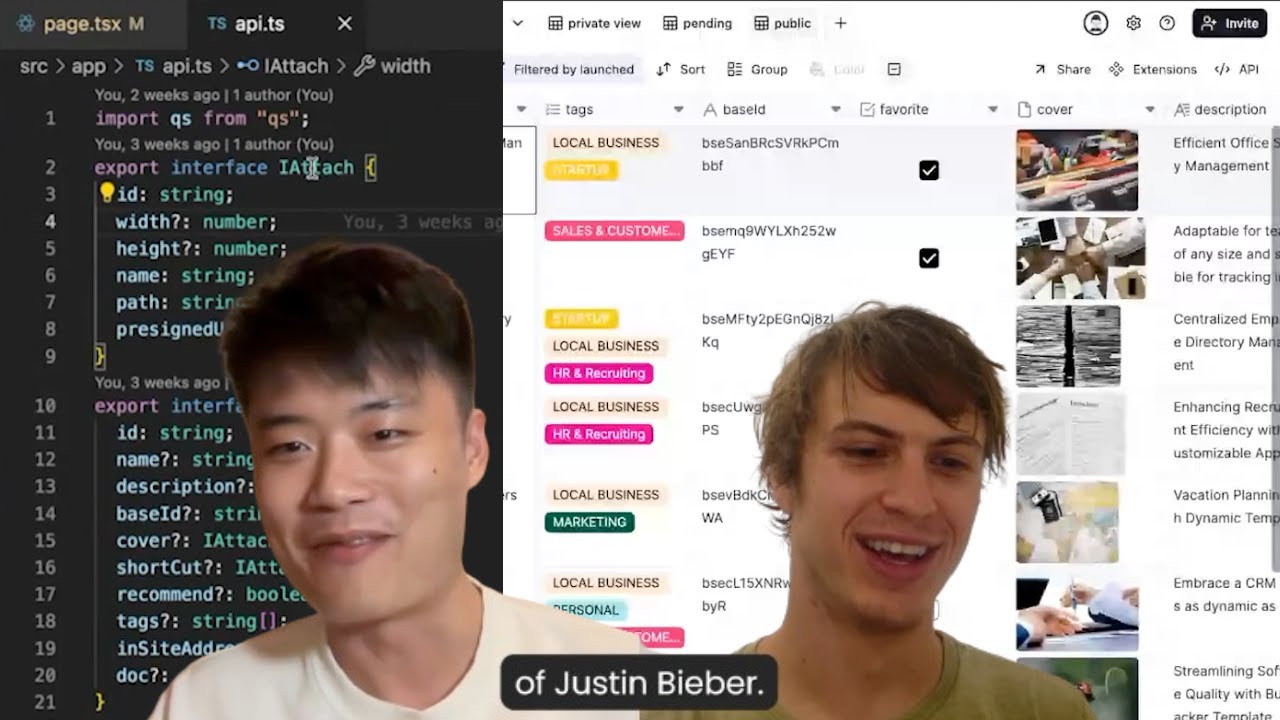 Building Fast Websites on an AirTable-like backend
