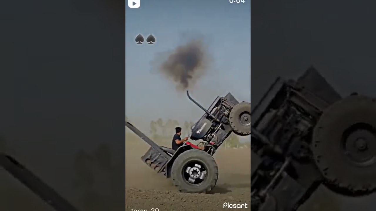 Tractor stunt 🔥🔥 Punjabi song ❤️ #shorts #tractor #punjab