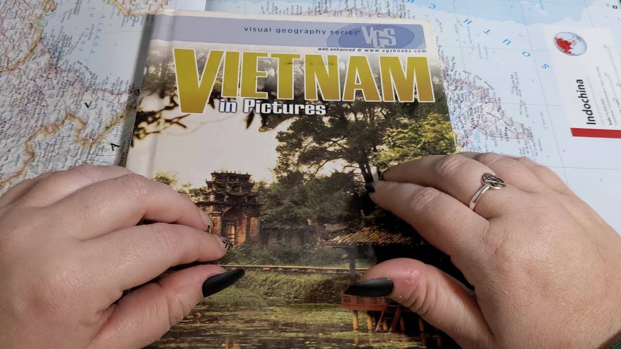 ASMR ~ Whispered Facts about Vietnam ~ Page Turning
