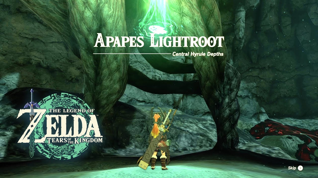 Tears of the Kingdom - Apapes Lightroot Location (Hyrule Castle Moat East Chasm)