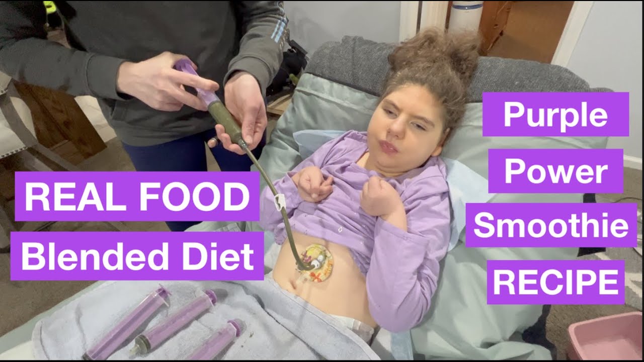 Blended Diet for G-tube Feeding - Purple Power Smoothie
