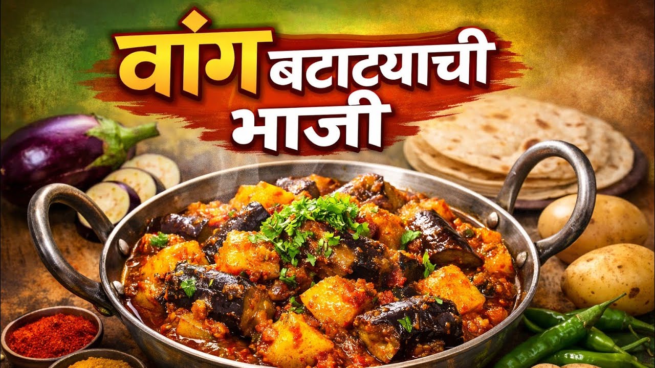 😋हॉटेल नाही तर थेट लग्नाच्या पंगतीतली चव घरच्या घरी चमचमीत वांग बटाट्याची खास रेसिपी बनवा अगदी झटपट 