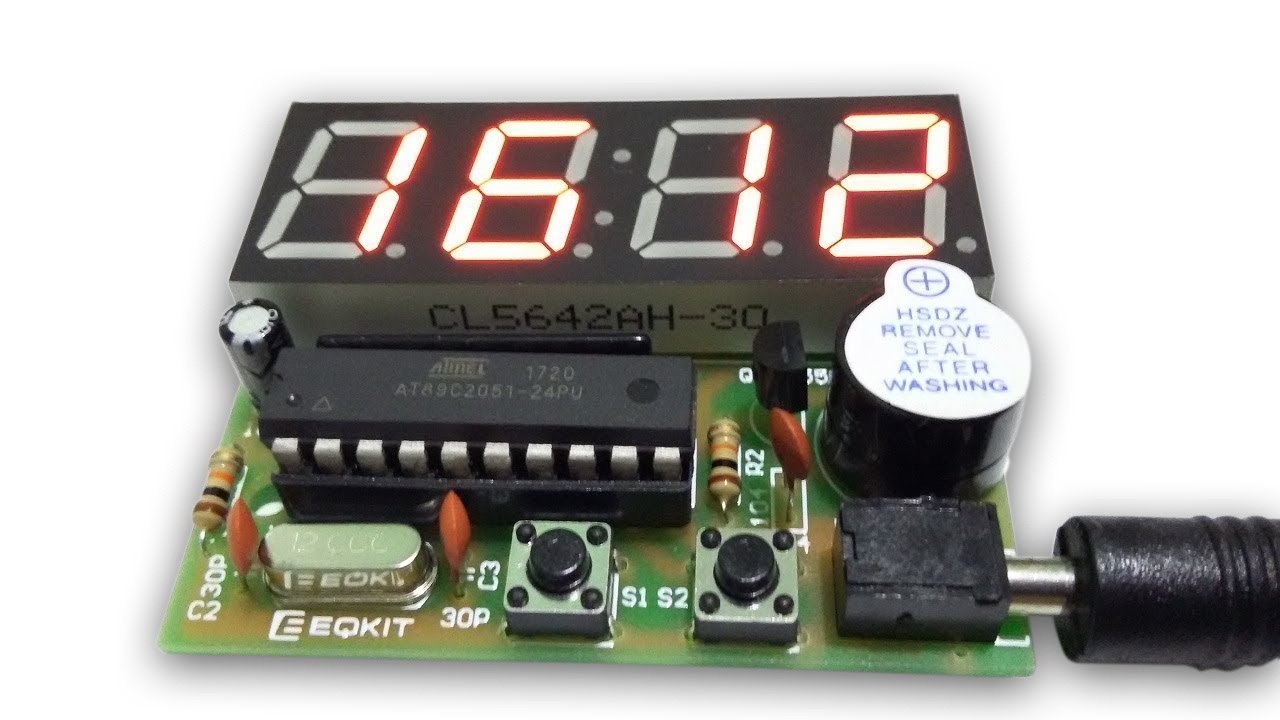 DIY C51 4 Bits Digital Electronic Clock (easy to make)