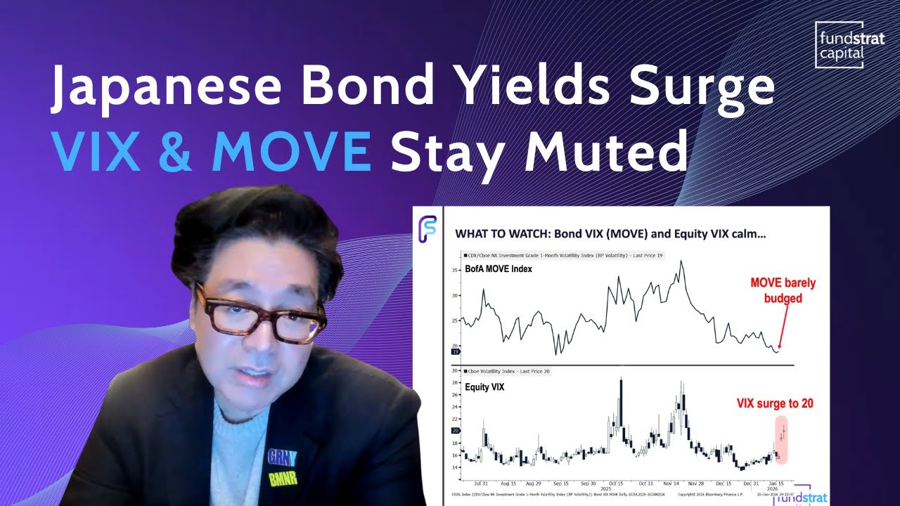 Tom Lee: Japanese Bond Yields Surge, VIX & MOVE Stay Muted