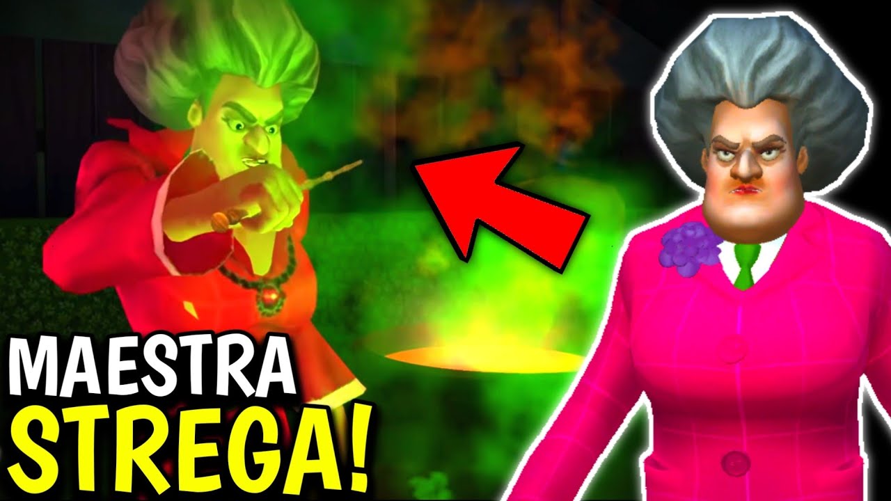 SCARY TEACHER 3D - LA MAESTRA PAZZA È DIVENTATA UNA STREGA NEL LIVELLO FINALE 😃 [Gameplay ITA]