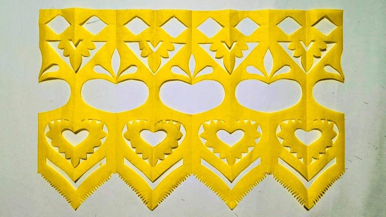 How to make Paper Cutting Design for Decoration ! Easy Paper Crafts ! Festivals Decoration Ideas 💡 !