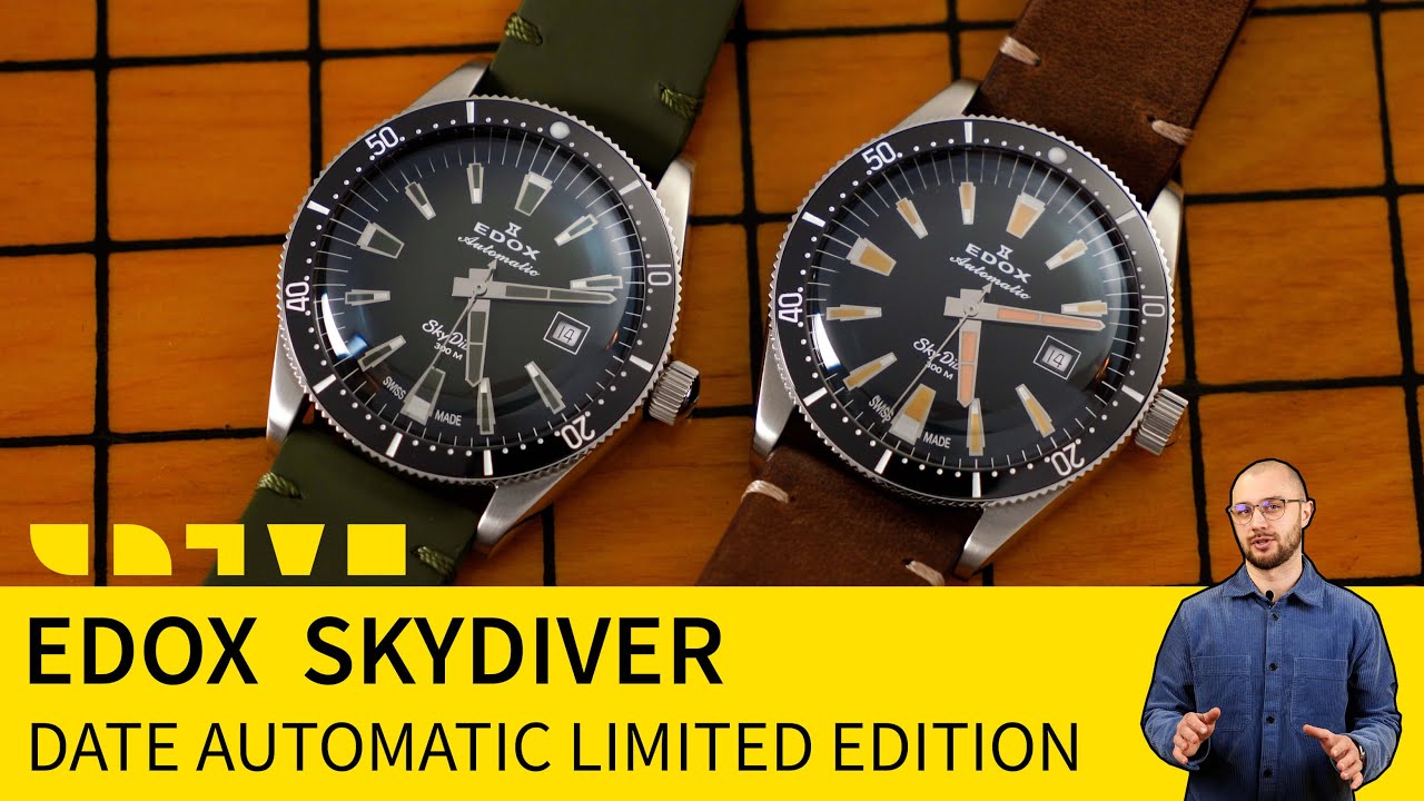 Больше дайверские, чем авиационные часы EDOX SkyDiver Date Automatic Limited Edition