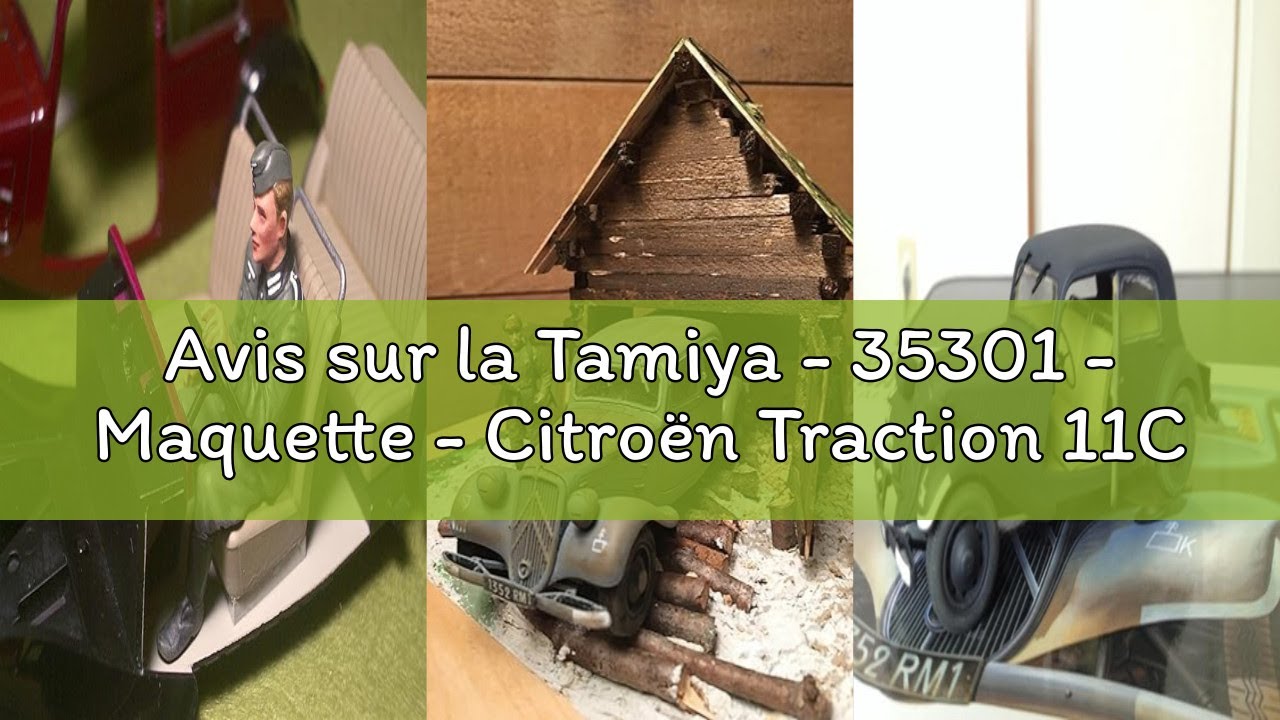 Avis sur la Tamiya - 35301 - Maquette - Citroën Traction 11CV - Echelle 1:35, Argenté.
