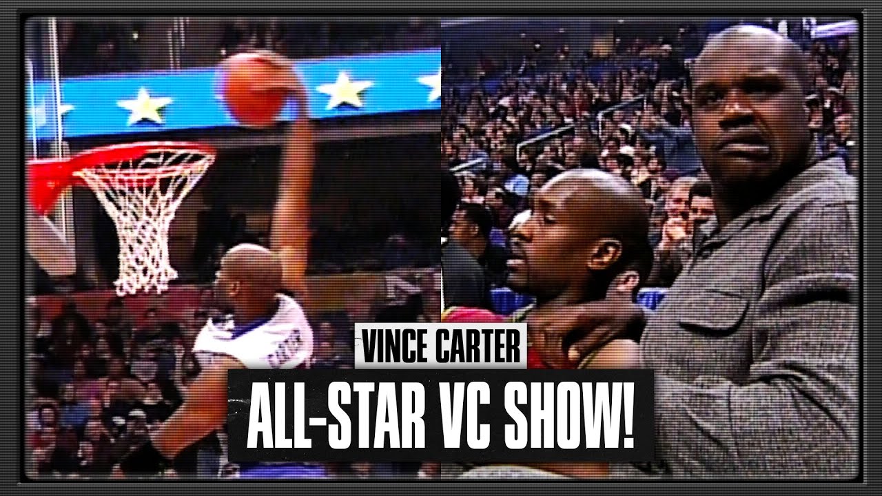 Shaq's Reactions To Vince Carter's Dunks Were Priceless | 2001.02.11