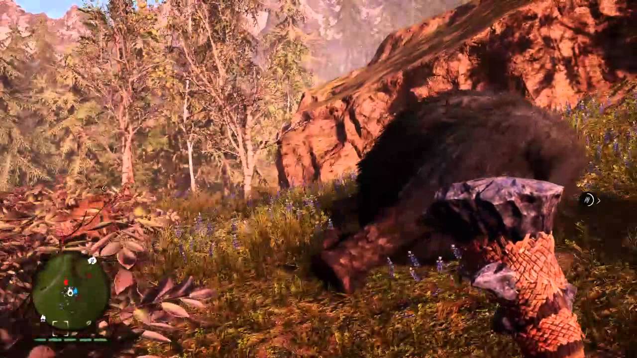 FarCry Primal Great Scar Bear Vs 4 Mammoths