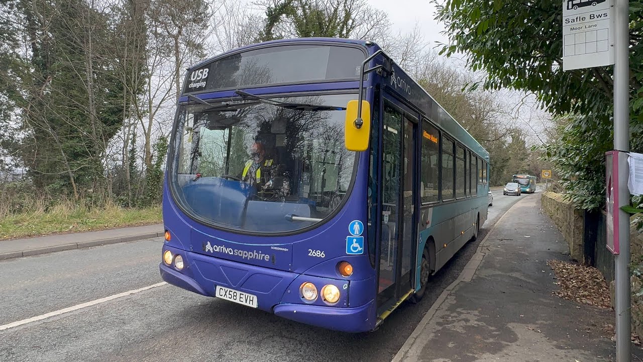 One Very Tired Pulsar!!|Arriva Wales| 2686 CX58 EVH| VDL SB200 Wright Pulsar|Service X4 To Mold