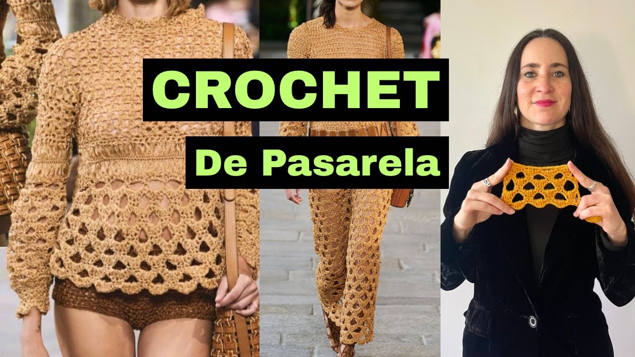Crochet Runway | Alberta Ferretti 2022 Collection Stitches — Patrón de Puntos de Pasarela