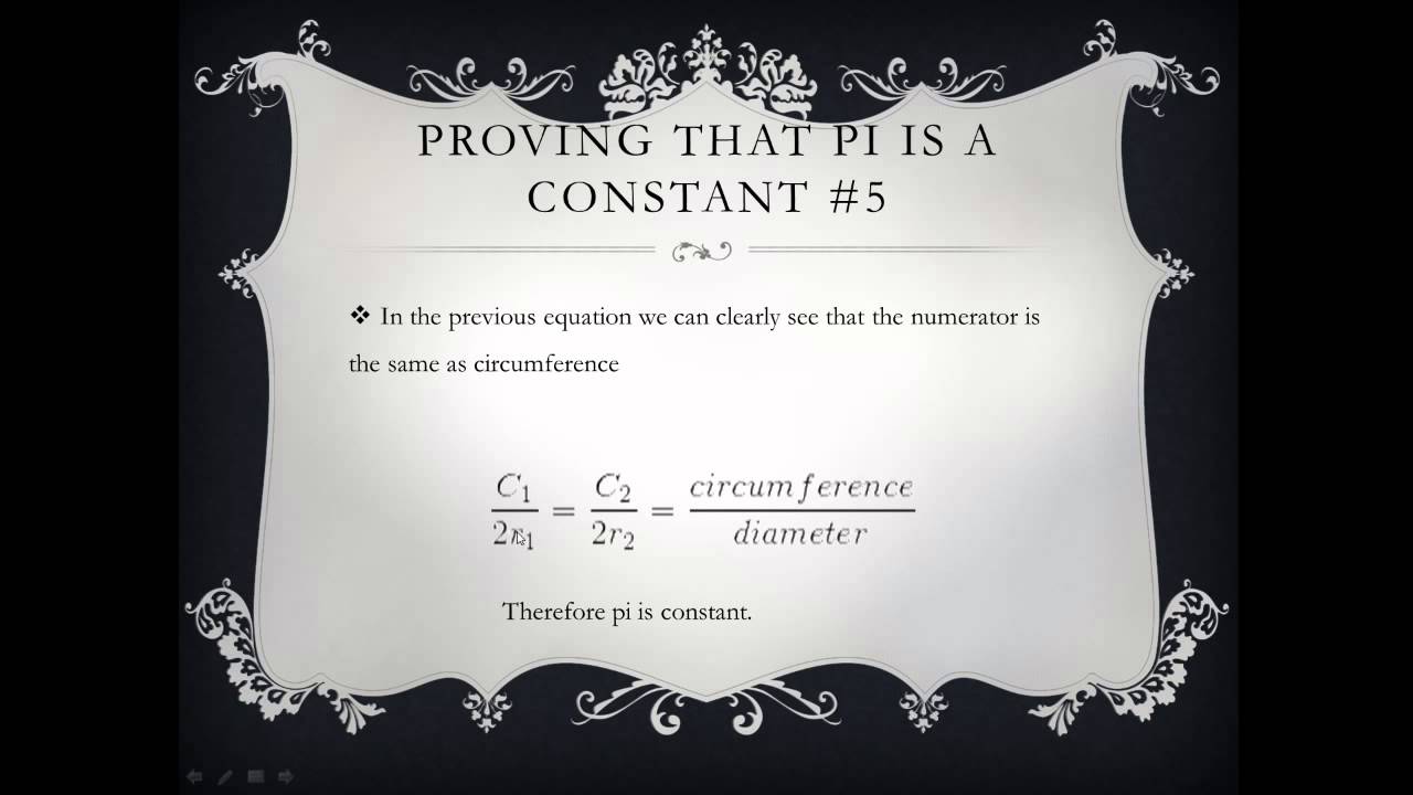 proof that pi is constant