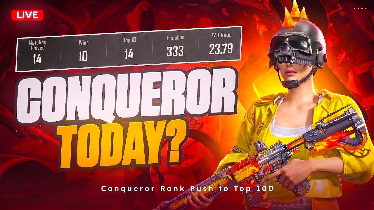 TOP 1 CONQUEROR RANK PUSH IN BGMI 🔥