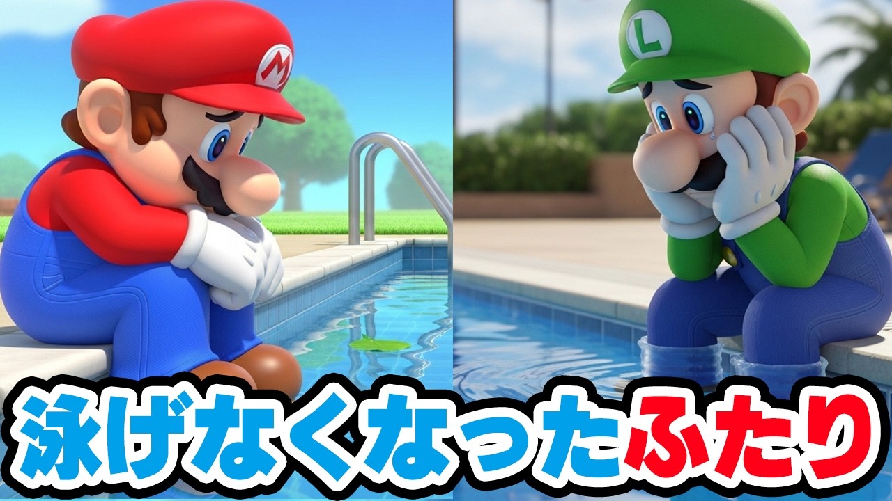 泳げなくなったマリオとルイージ（アナケナファミリーのマリオの話）