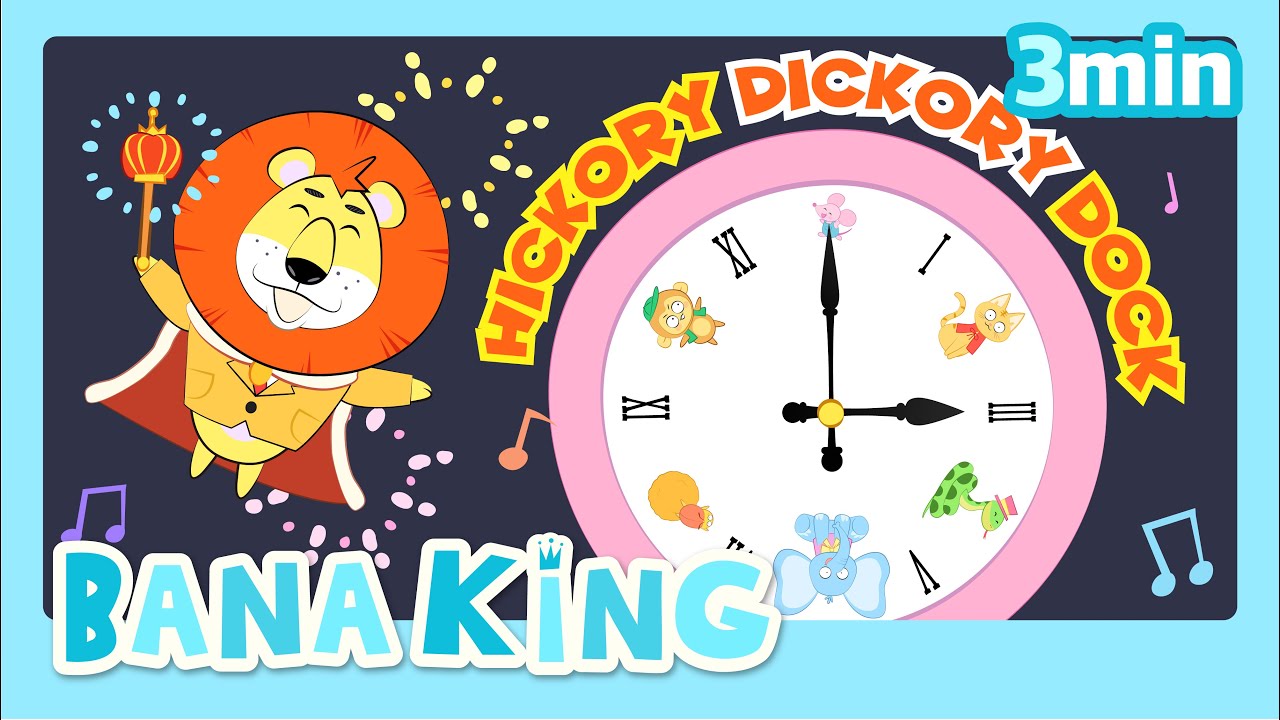 Hickory Dickory Dock | English Nursery rhymes | BanaKing