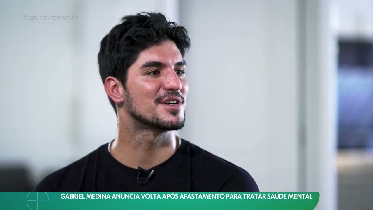 Esporte Espetacular Gabriel Medina anuncia volta após afastamento para tratar saúde mental.