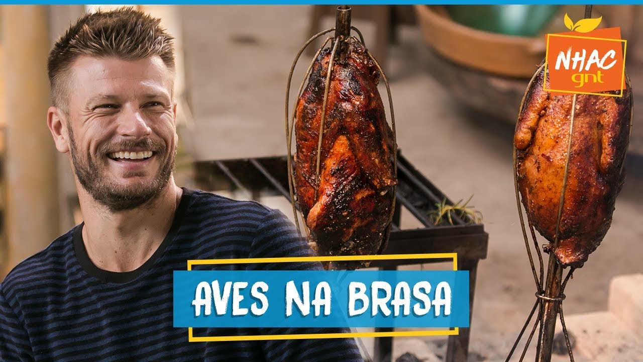 Galinha e pato assados na brasa | Rodrigo Hilbert | Tempero de Família