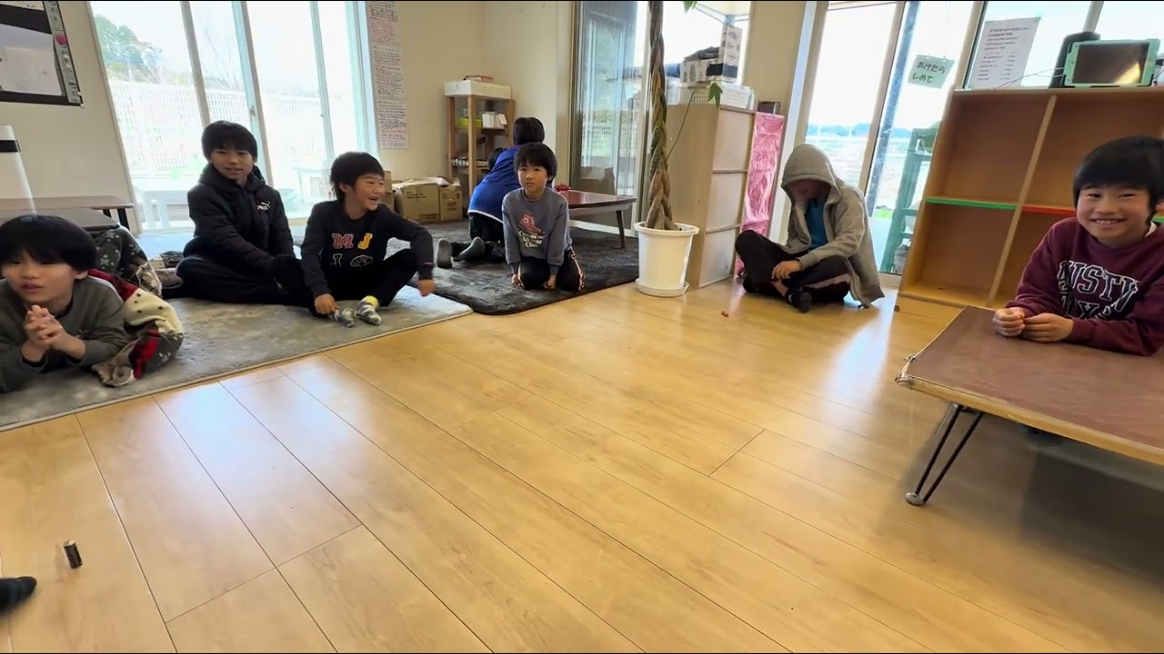 ペットボトルキャップを使った遊び