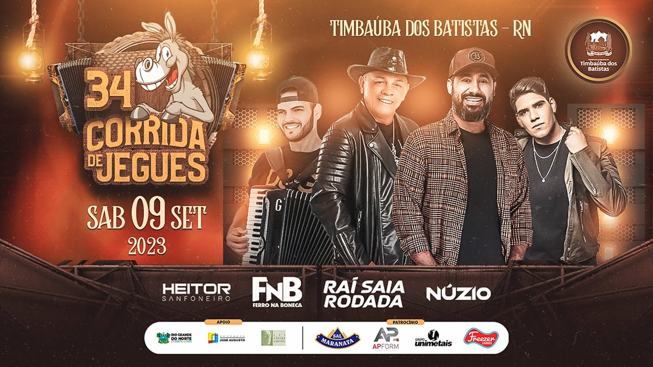 34ª CORRIDA DE JEGUE 2023 - HEITOR SANFONEIRO | FERRO NA BONECA | RAÍ SAIA RODADA | NÚZIO  🔴AO VIVO🔴