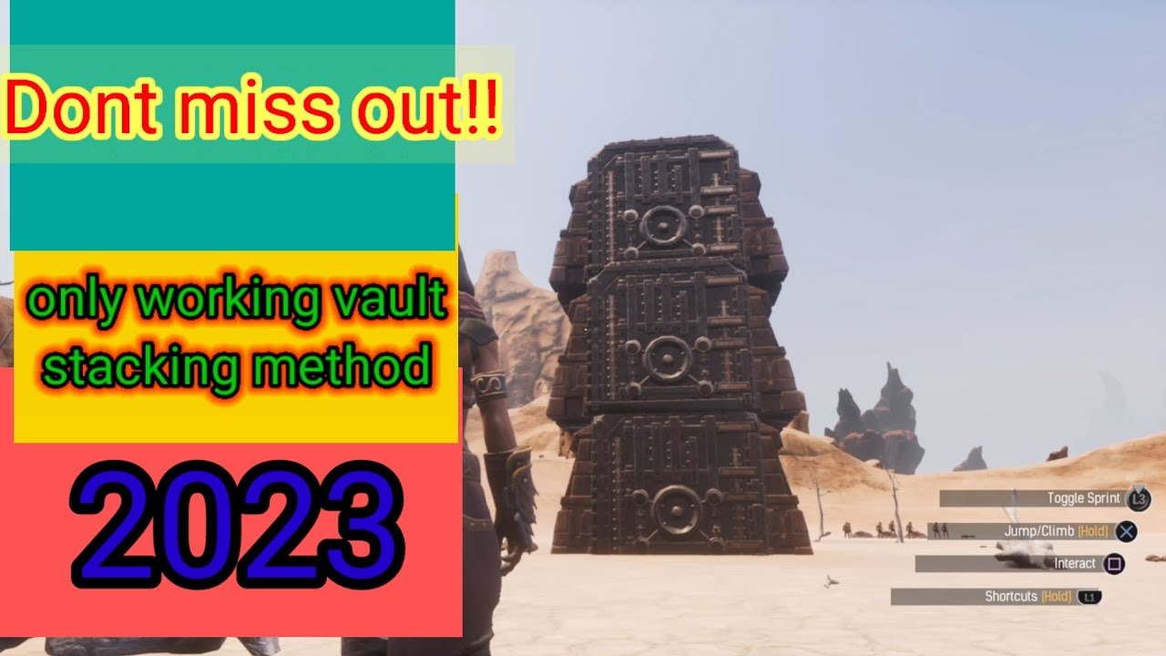 free up much needed space!! The only working vault stacking method conan exiles 2023