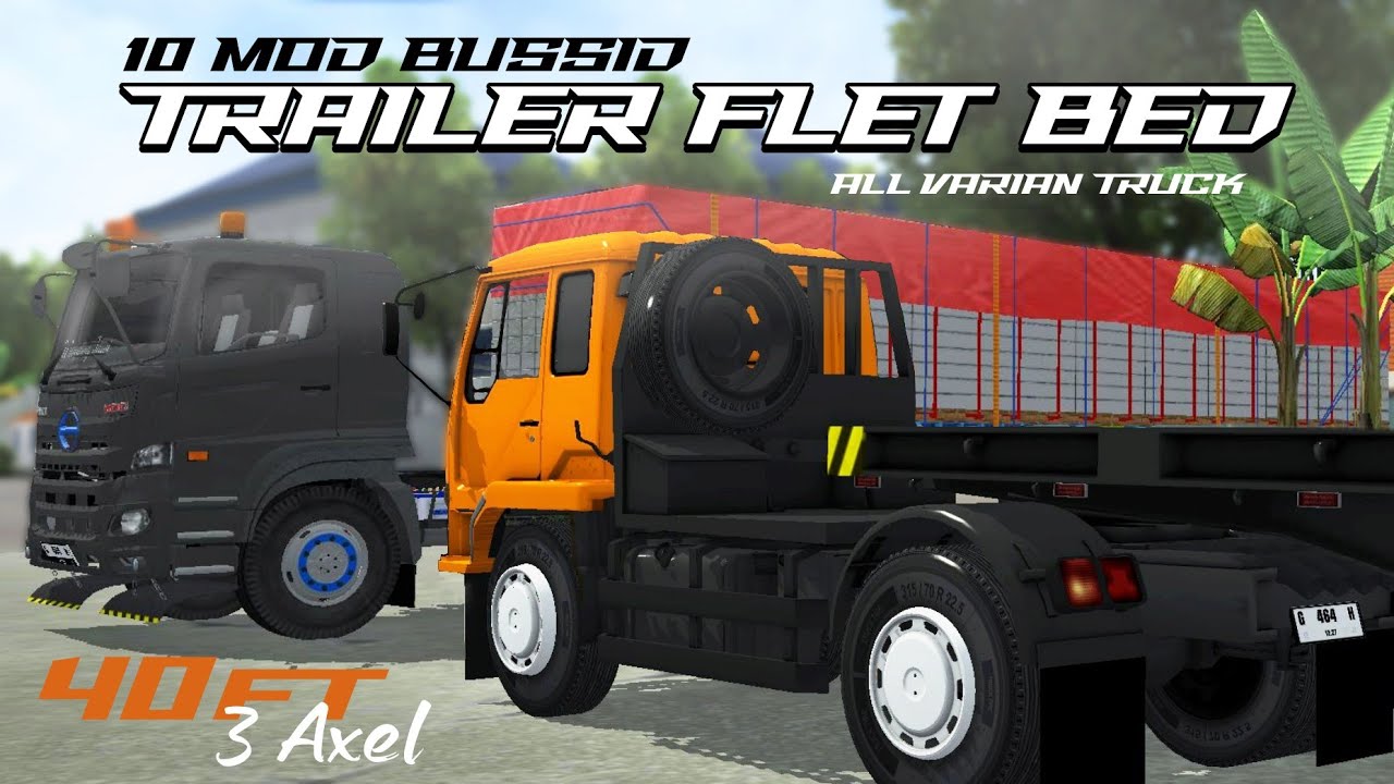 SHARE!! 10 MOD BUSSIS TRUCK TRAILER FLETBED 40FT🔥