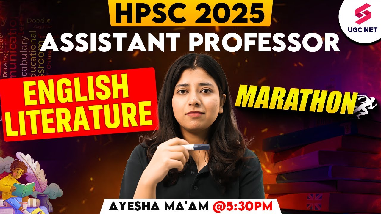 HPSC Assistant Professor 2025 | HPSC Assistant Professor English Literature Marathon By Ayesha Mam