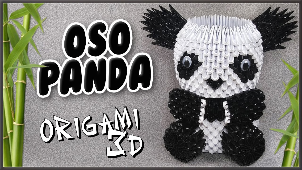 Oso Panda En Origami 3D 🐼 3D Origami Panda Bear 🐼