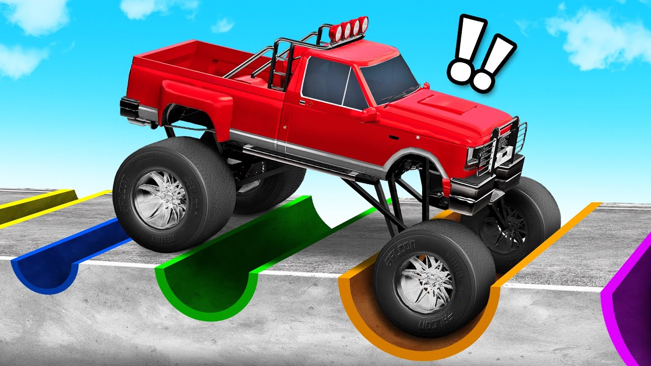Cars vs Reverse Speed Bumps in BeamNG.drive Mods