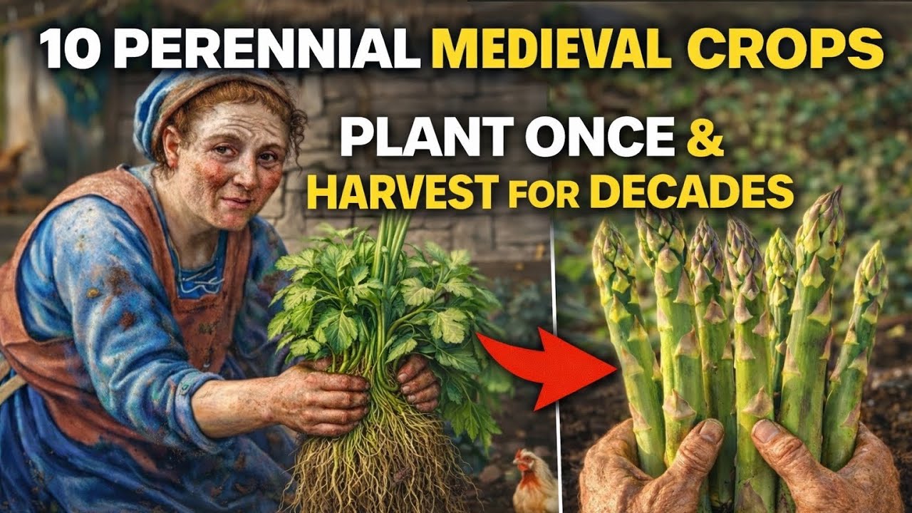 10  Perennial  Medieval Crops , Plant Once & Harvest for Decades