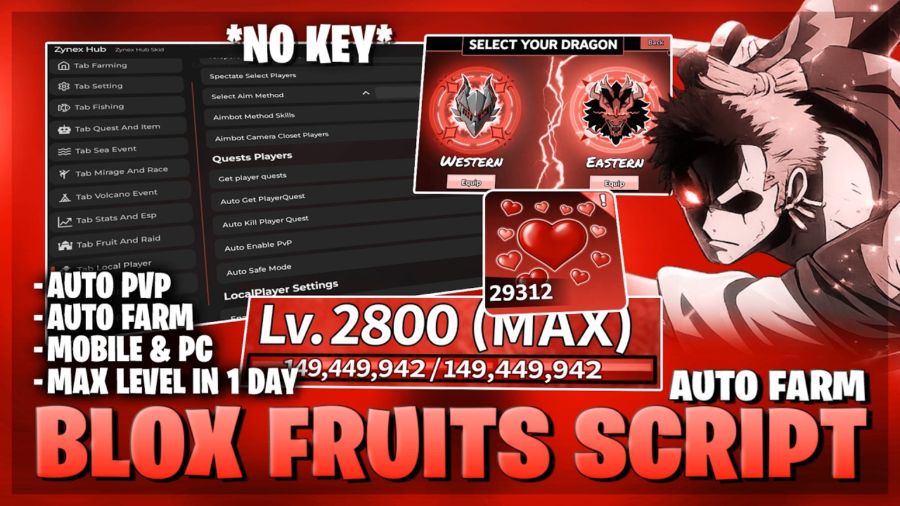 [💥 OP] Blox Fruits Script &ndash; NO KEY | AUTO FARM | AUTO MASTERY | AUTO DRAGON FRUIT | AUTO QUESTS