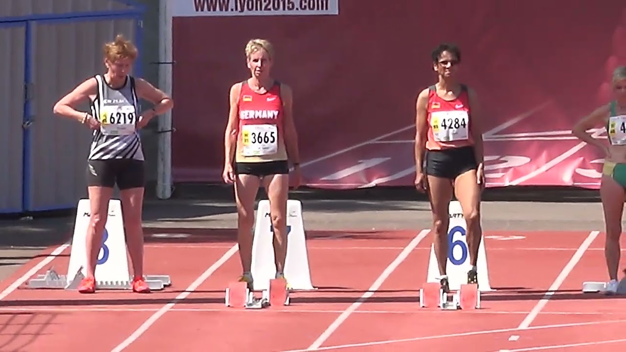 Women 65　100m Final　Lyon2015　Masters Athletics Championships