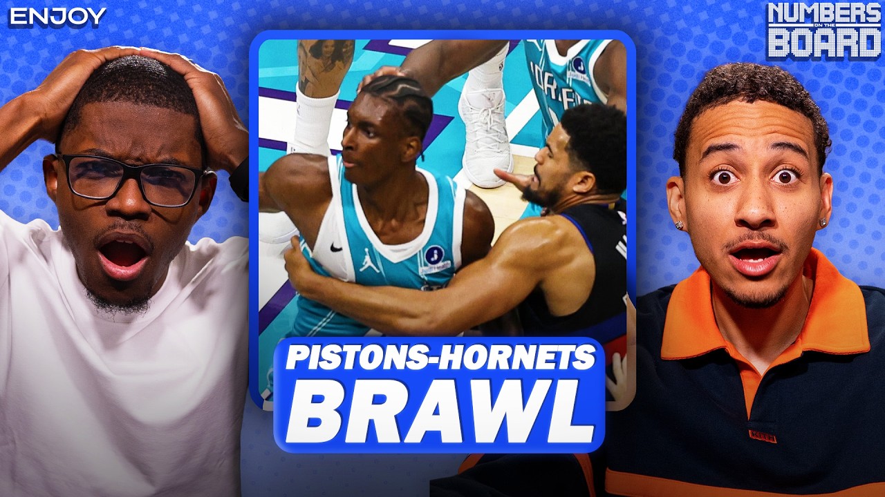 Reacting to the Pistons-Hornets BRAWL in an intense game | Numbers on the Board | NBA on NBC