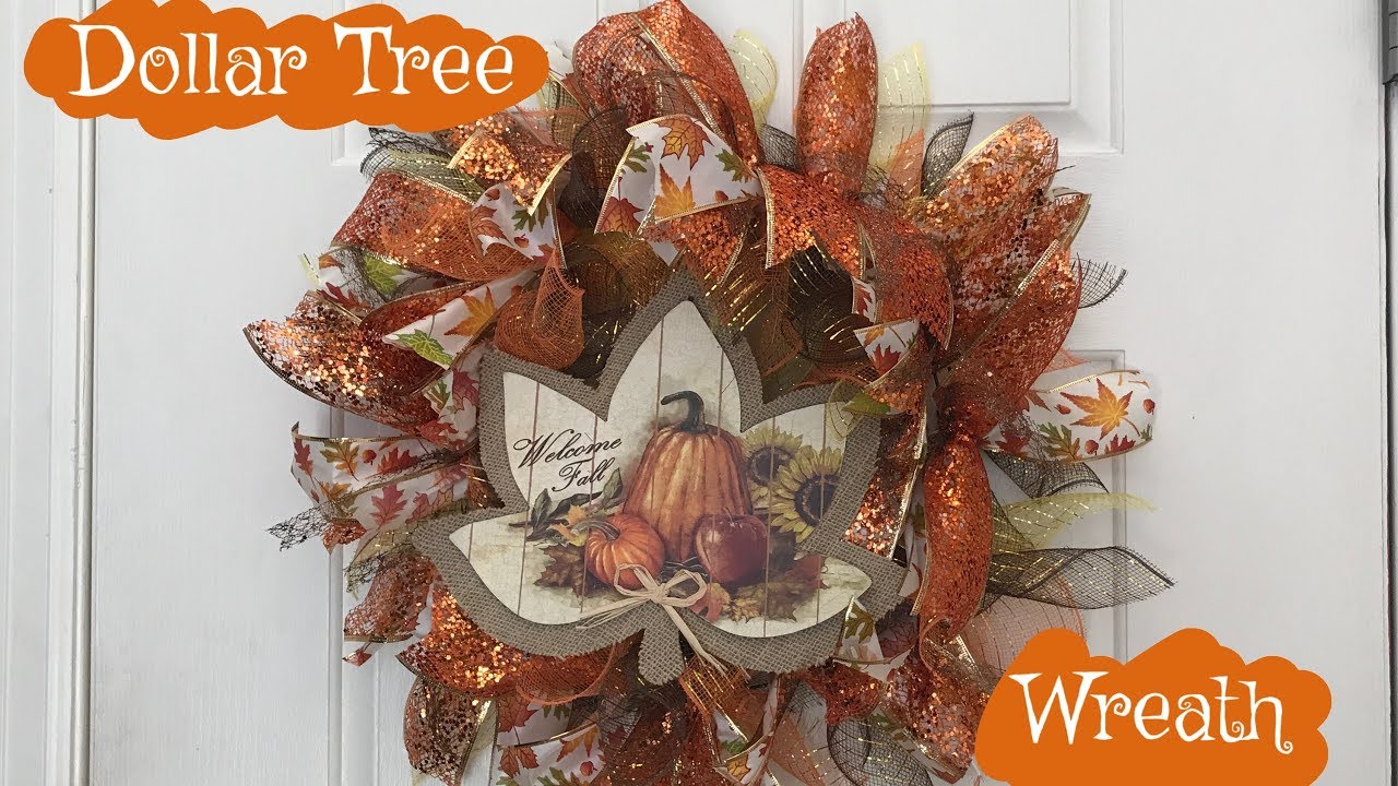 Dollar Tree Fall Wreath DIY Tutorial