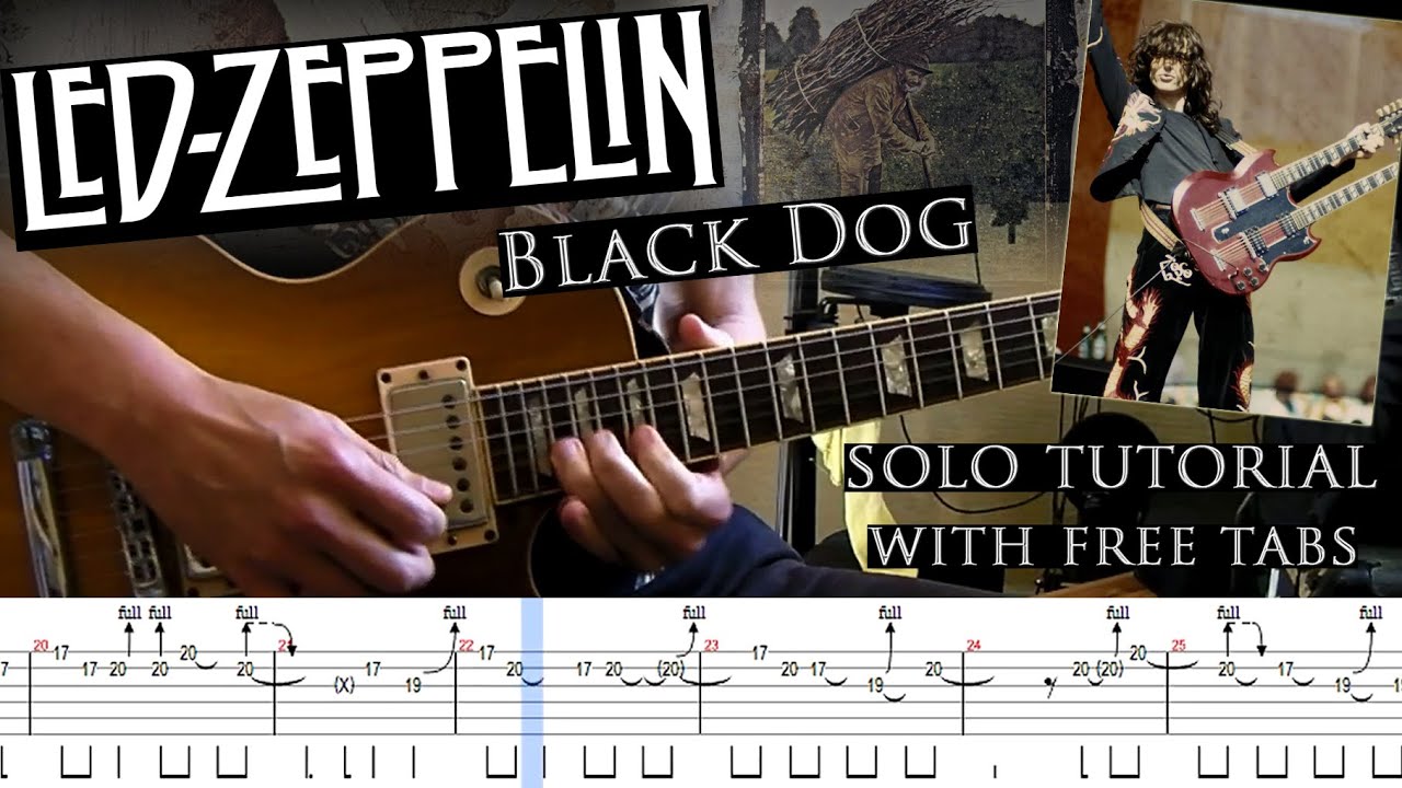 Led Zeppelin - Black Dog guitar solo lesson (with tablatures and backing tracks)