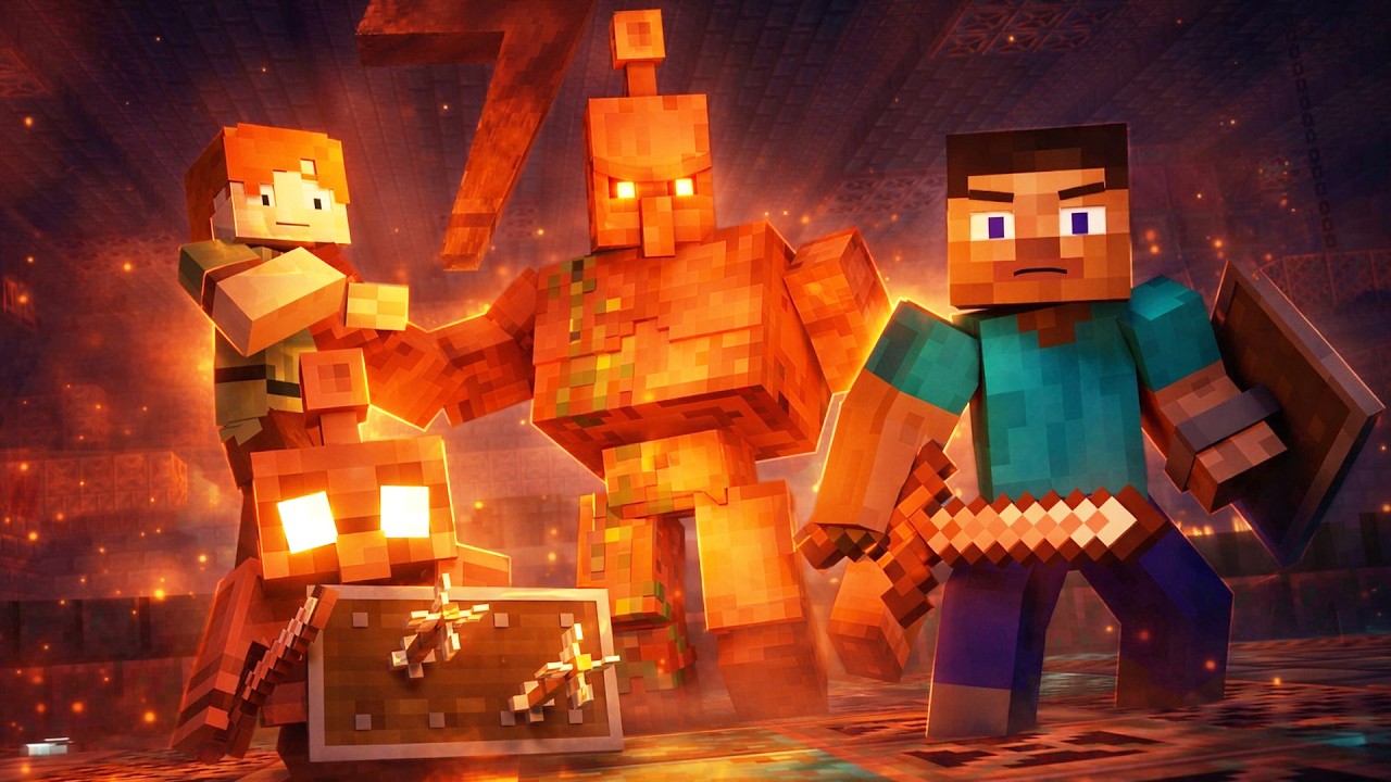 The Secret Origin of the Copper Golem - Alex and Steve Life (Minecraft Animation)