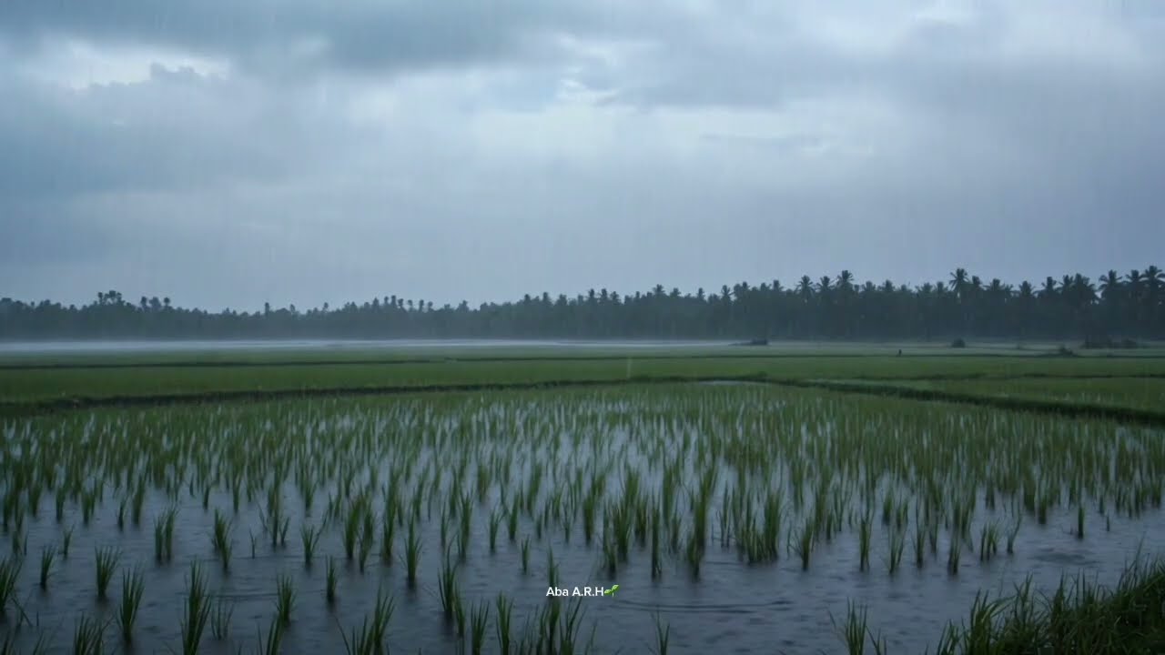Rainy Rice Fields – Relaxing Nature Sounds for Deep Sleep 🌧️🌾 @AbaRumaisha 