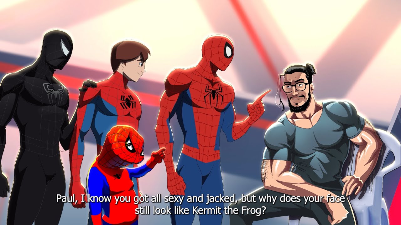 Spectacular Spiderman and Spooderman and Spider Society and Bully Maguire Reacts to Gigachad Paul