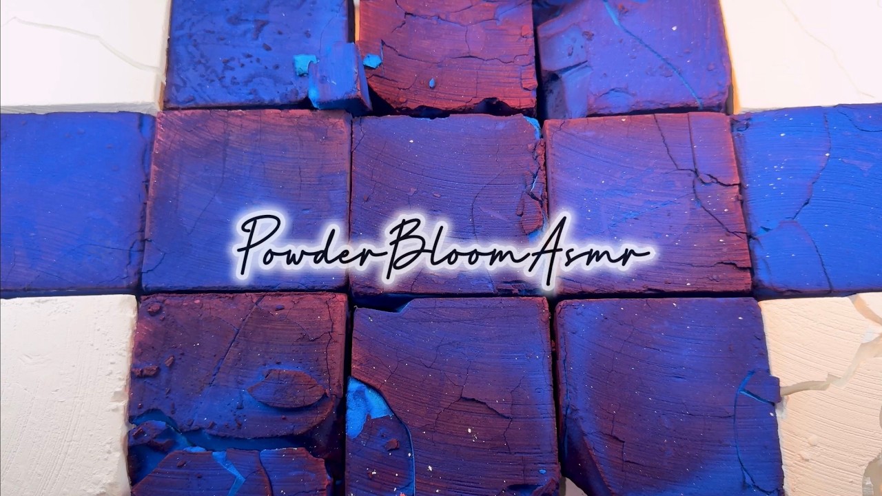 Melting Velvet Blue Gym Chalk Crush💙✨| OC by @chalkitasmr💙&@Thechalktwin💙 | Powder Bloom Asmr