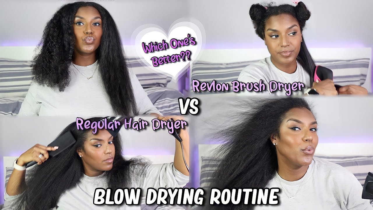 REVLON ONE STEP HAIR DRYER VS REGULAR HAIR DRYER | Blow Drying Routine  💜