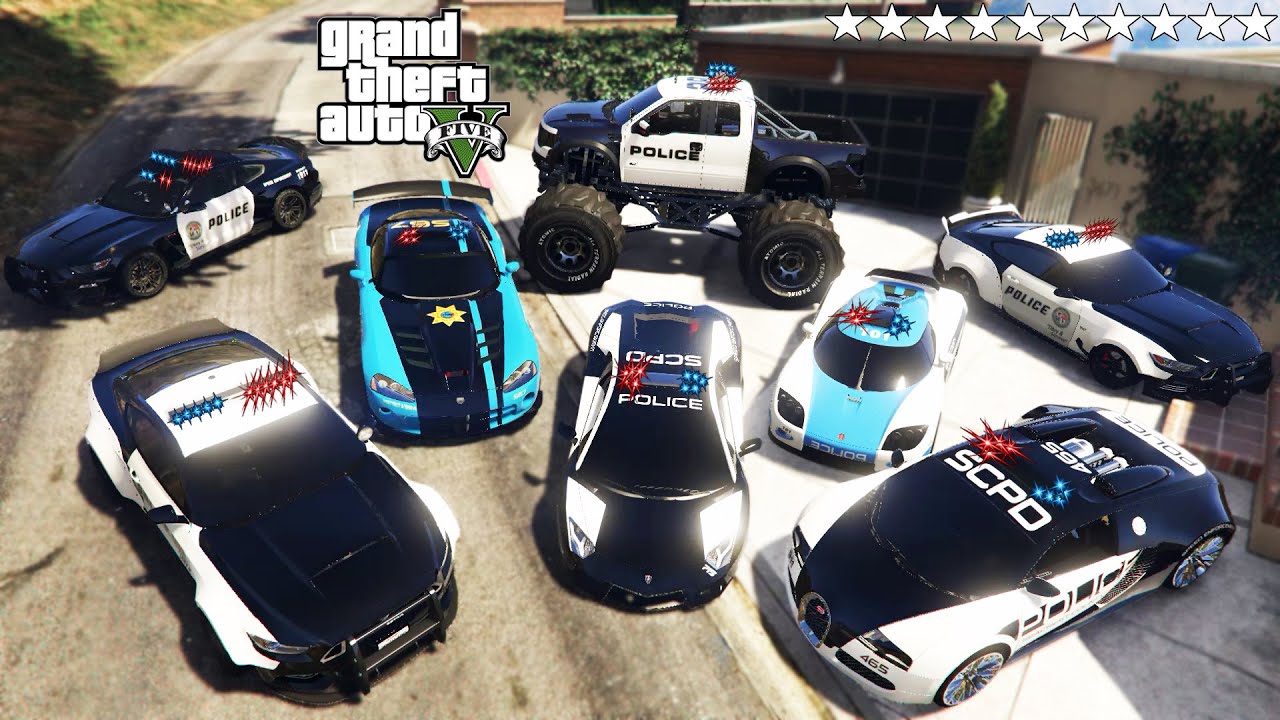 GTA 5 - Stealing UPGRADED POLICE CARS with Franklin! (Real Life Cars #102)