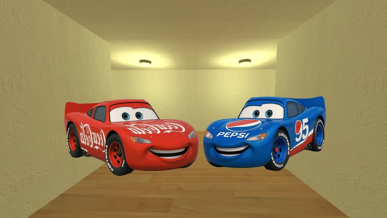 Mcqueen cola and pepsi Nextbots in Garry mod