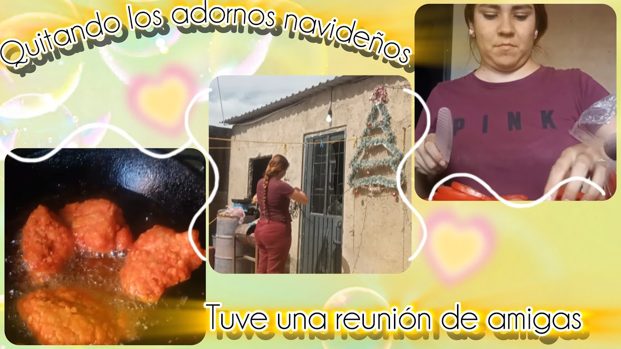 YA QUITE LOS ADORNOS NAVIDEÑOS 🎄/ TUVE UNA REUNION DE AMIGAS 🫂/ HICE POLLO A LA CREMA 🍗