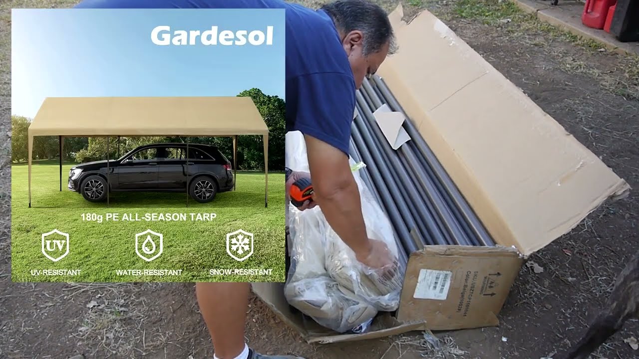 Gardesol Carport has a heavy duty canopy and is easy to put up!