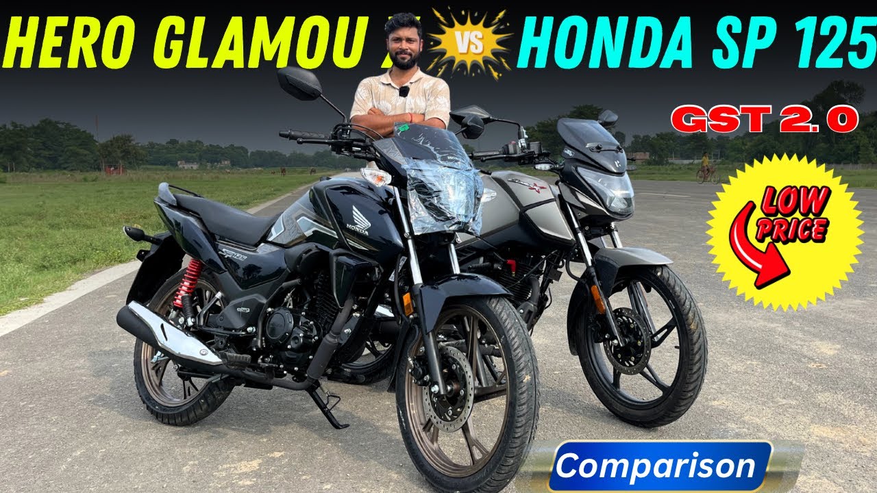 Hero Glamour X vs Honda SP125 | GST 2.0 price | Deep Comparison  Detailed Review