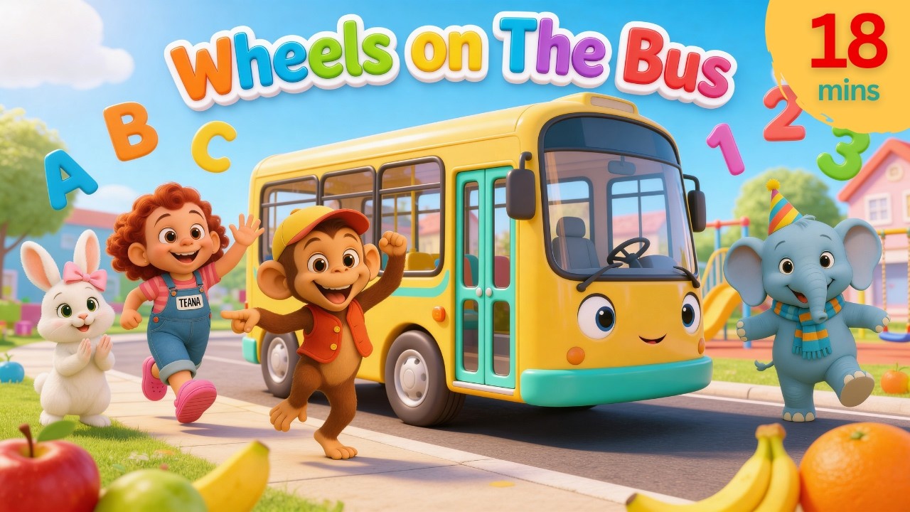 Wheels on the Bus 🚌 + More Kids Songs & Nursery Rhymes 🎶 | Teana Tales