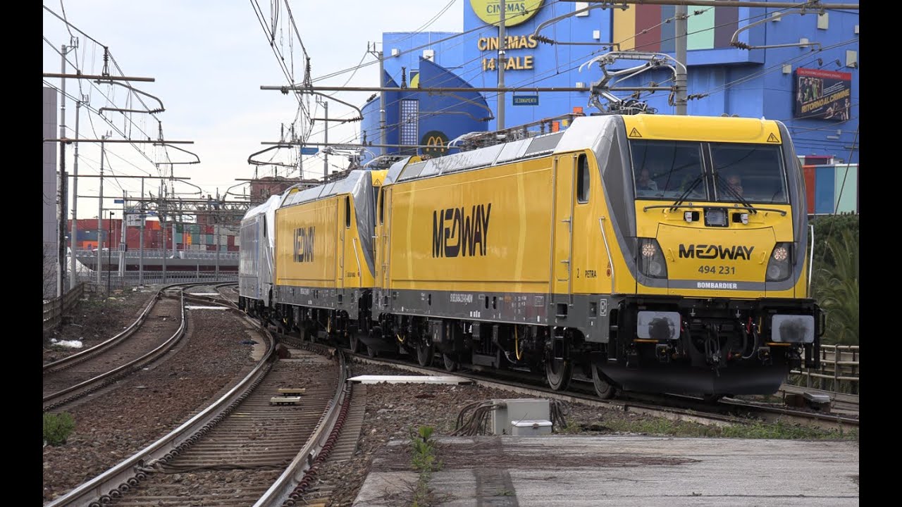 Consegna Taxx Medway E494 231 - 232 - Railpool E494 574. Video 4K