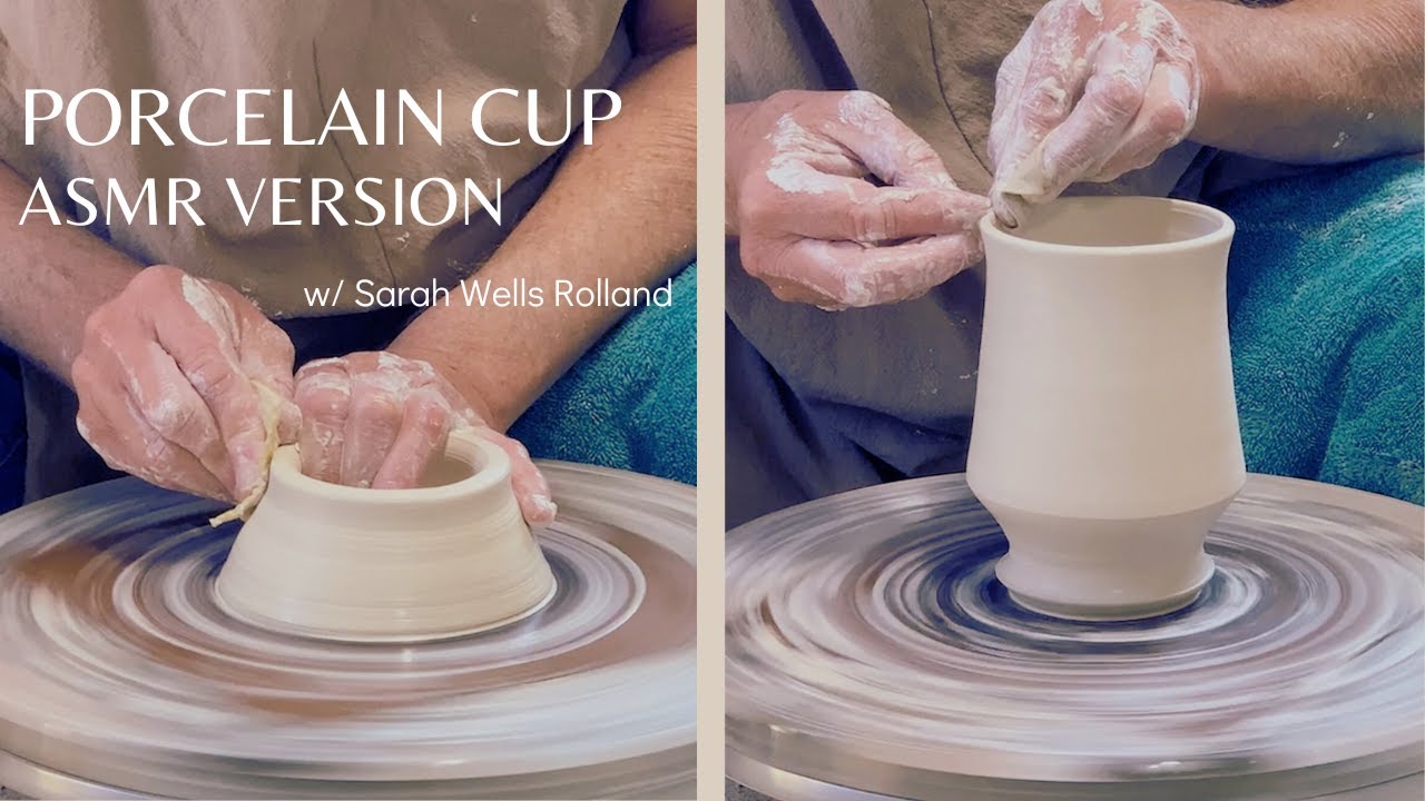 Throwing a Porcelain Pottery Cup: ASMR Style